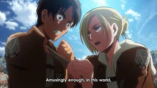 Annie vs Eren hand to hand combat Attack on Titan [upl. by Nomzaj]