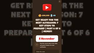 GET READY FOR THE NEXT ALTSEASON 7 KEY STEPS TO PREPARE  PART 6 OF 6  MEMEFI memefi code [upl. by Auqenat]