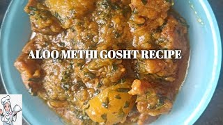 Hyderabadi Aloo methi gosht By Vashmas Kitchen  ALOO METHI RECIPE [upl. by Yroger]