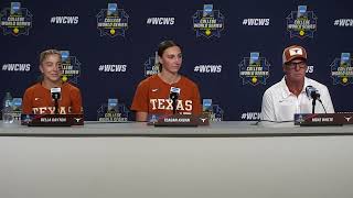 Texas Postgame vs Stanford WCWS 2024 [upl. by Inajna]