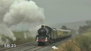 GWR CLUN CASTLE 7029 works its Magic a rare visitor to the North West over the SampC 22nd April 2023 [upl. by Ennairac]