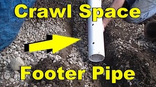 Crawl Space Waterproofing Perimeter Drain System  Perforated Pipe and Gravel [upl. by Emmaline]