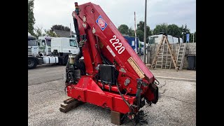 HMF 2220 crane 2006 4 x Hydraulic boom [upl. by Gnuh]