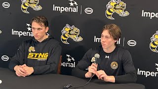 Sarnia Sting Postgame Press Conference [upl. by Nirro202]