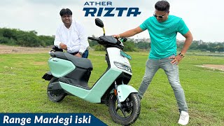 Kya bhool gaya tha Big size electric scooter ATHER RIZTA worth buying problems and low range [upl. by Ilamad592]