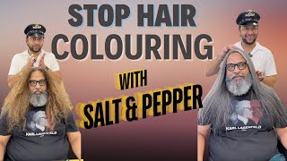 want to stop hair colouring follow this  haircolor saltandpepperhair [upl. by Waters]