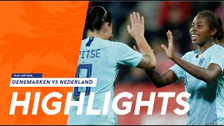 Highlights Denemarken  OranjeLeeuwinnen 09102018 WK 2019 Playoff [upl. by Karee]