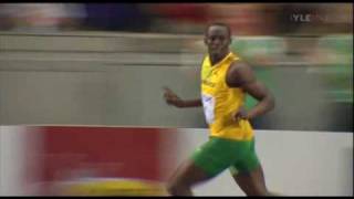 Usain Bolt 100m 958 ME YLE TV2 [upl. by Silberman322]