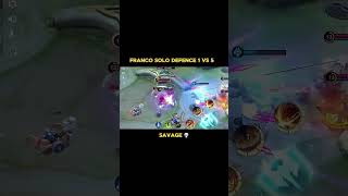 Franco Solo Def 1 vs 5 mobilelegends apt mlbb subscribe shorts shortvideo shortsvideo [upl. by Garner]