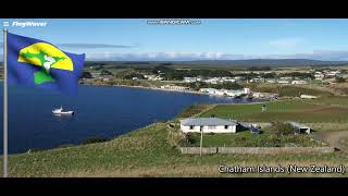 Chatham Islands Territorial Flag and Territorial Anthem [upl. by Nickey]