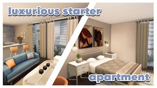 Luxurious Starter Apartment  the sims 4 speed build [upl. by Aved]