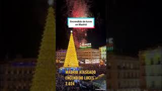 MADRID ATASCADO ENCENDIDO LUCES NAVIDAD 2024 [upl. by Aiuqal]