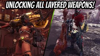 Unlock ALL LAYERED WEAPONS in Iceborne  Fashion Hunter World [upl. by Oriane]