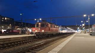 SBB 420 304  NightJetEuroNight vertrekt van station Zürich HB op 2592024 [upl. by Eet]