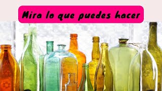 💓👉 BOTELLAS de CRISTAL decoradas  IDEAS FACILES 💡 3 DIY de MANUALIDADES [upl. by Warchaw]