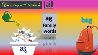 ag word family  word family  phonics [upl. by Alurd]