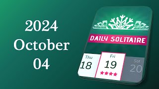 Daily Challenge Solitaire Solution 2024 October 04 [upl. by Annairda409]