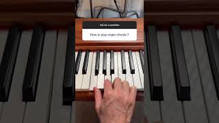 How to play Major Chords on piano [upl. by Nereus]