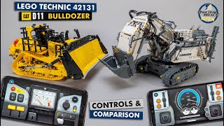 LEGO Technic 42131 CAT D11 review pt 2  Control profile amp Liebherr comparison [upl. by Aynor261]