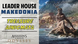 Leader House Makedonia  Loot Treasure War Supply amp Ainigmata Location  AC ODYSSEY [upl. by Ahsirahc]