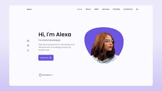 Responsive Personal Portfolio Website Using HTML CSS And JavaScript  DarkLight Mode [upl. by Maggi644]