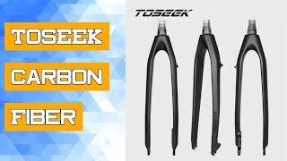 TOSEEK Carbon Fiber Bicycle Rigid Fork 26  275  29 Inch Tapered Tube Front Fork MTB Bike Parts Di [upl. by Atteuqal824]