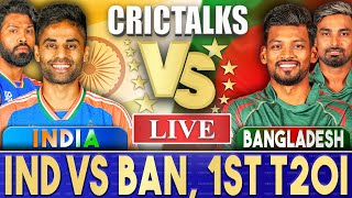 Live IND Vs BAN 1st T20I Gwalior  Live Scores amp Commentary  India vs Bangladesh  Last 6 [upl. by Peltz]