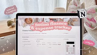 2023 NOTION TUTORIAL 💡💸 How to add a finance tracker on Notion [upl. by Oralla]