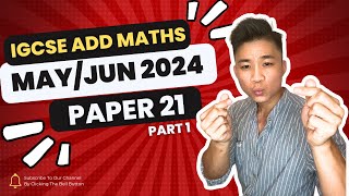 4a 060621MJ24 part 1 Q16  MAYJUN 2024 VARIANT 21  IGCSE ADDITIONAL MATHS MARKING SCHEME ⭐️ [upl. by Korff]