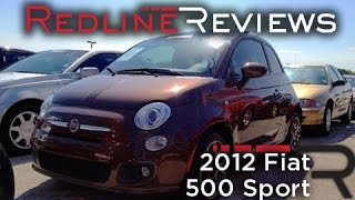 2012 Fiat 500 Sport Review Walkaround Start Up amp Rev Exhaust [upl. by Storm]