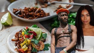 VEGAN BBQ JERK TACOS 🔥with KOJEY RADICAL [upl. by Namzaj]