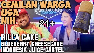 CAKE NYA WARGA USA  RILLA CAKE BLUEBERRY CHEESECAKE by Indonesia Juice Cartel [upl. by Eiramaneet]