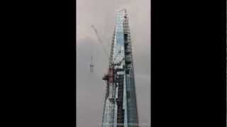 The Shard  Timelapse of crane lowering [upl. by Ivy]