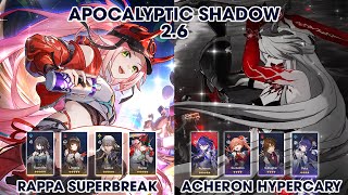 New Apocalyptic Shadow 26  Rappa Superbreak amp Acheron Hypercary  Honkai StarRail [upl. by Llerreg]