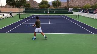 Fabio Fognini  IW Practice Court Level 60fps [upl. by Grath]