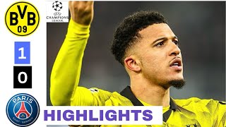 Borussia Dortmund vs PSG HIGHLIGHTS 10 Sancho performance Fullkrug Goal [upl. by Dalenna982]