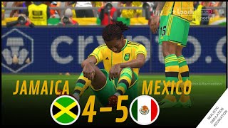 Penalty Shootout JAMAICA vs MEXICO 45 GOLD CUP  Video Game Simulation amp Recreation [upl. by Cleodell]