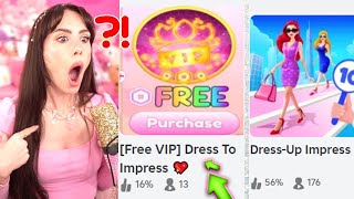 I Played Every FAKE Dress To Impress Game Made [upl. by Joktan710]