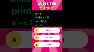 Can you guess the Output  Python Quiz  While shorts [upl. by Refiffej]