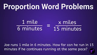 Solving Proportion Word Problems [upl. by Aisanat]