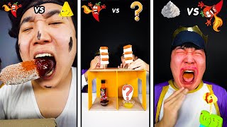 Mystery Sauce Challenge Mukbang  TikTok Funny Video  HUBA후바 [upl. by Ahseyt368]