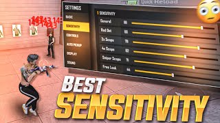 BEST  SENSITIVITY SETTINGS FOR ONLY HEADSHOT  FREE FIRE NEW SENSITIVITY [upl. by Esorrebma]