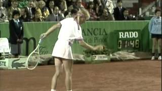 Gabriela Sabatini v Martina Navratilova Rome 1990 pt3 [upl. by Ettenauq122]