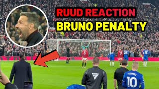 Ruud van Nistelrooy crazy reaction to Bruno Fernandes penalty goal vs Chelsea [upl. by Colton587]