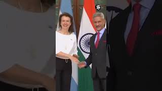 EAM Dr S Jaishankar Meets Argentinas Foreign and Trade Minister Diana Mondino  TheStatesman [upl. by Darooge]