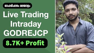 Live Intraday Trading 8k  Todays Profit  GODREJCP  Share Market Malayalam [upl. by Amarillas]