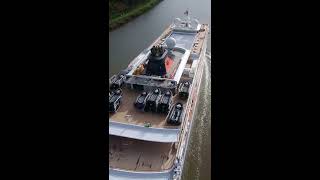 Birds Eye View of Cruise Ship HANSEATIC INSPIRATION in Kiel Canal  Shorts [upl. by Anawak]