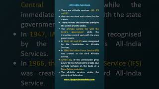 About All India Services  UPSC Prelim Exam  Indian Polity [upl. by Janella]