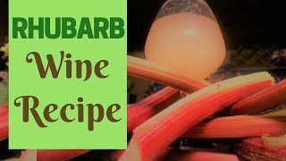 Making Rhubarb wine Simple recipe [upl. by Yecart]