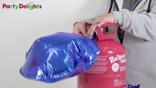 How to Use a Helium Canister with Foil Balloons [upl. by Namreh782]